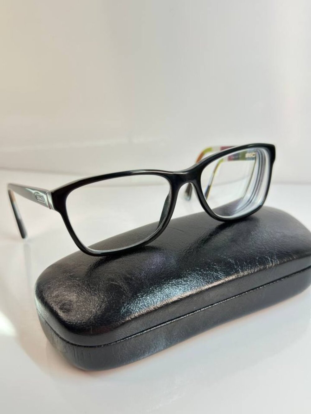 Coach HC 6013 Julayne Eyeglasses β Black Multicolor Frame 52-16-135